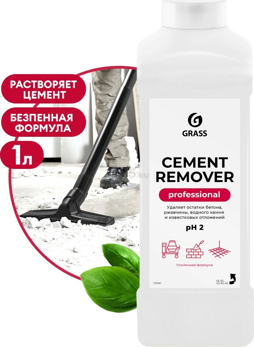 Средство для очистки после ремонта GRASS Cement Remover 1 л (49121.01) - Фото 2